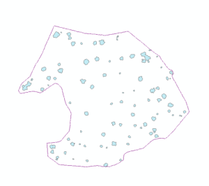 Points extracted using Global Polynomial Interpolation showing classification boundaries